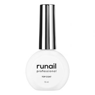 RuNail Глянцевый топ для гель-лака Top Сoat CRYSTAL, 15 мл №6366