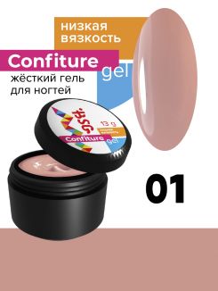 BSG Жёсткий гель Confiture №01 НИЗКАЯ ВЯЗКОСТЬ - Розовый камуфляж (13 г)