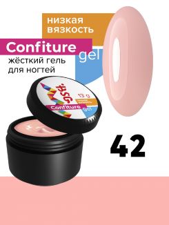 BSG Жёсткий гель Confiture №42 НИЗКАЯ ВЯЗКОСТЬ - Бежево-персиковый, плотный (13 г)