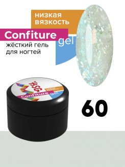 BSG Жёсткий гель Confiture №60 НИЗКАЯ ВЯЗКОСТЬ - Молочный неплотный с крупными холодными кристаллами (13 г)