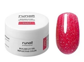 RuNail Моделирующий УФ-гель светоотражающий BUILDER UV GEL REFLECTIVE COLOR, 15г №9657