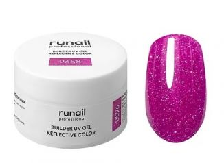 RuNail Моделирующий УФ-гель светоотражающий BUILDER UV GEL REFLECTIVE COLOR, 15г №9658